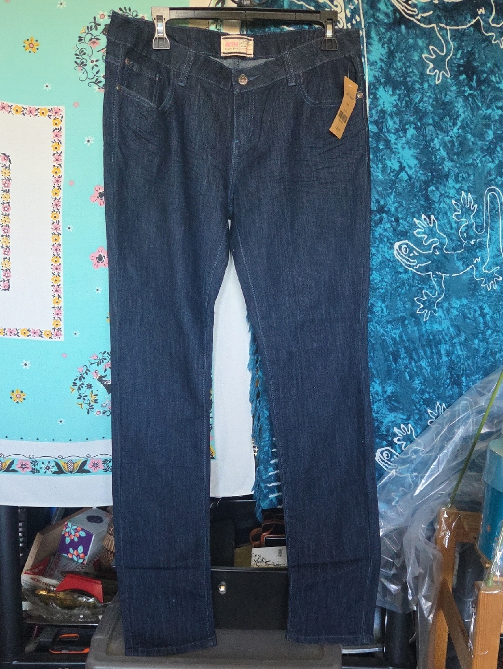 Dark Wash Straight Leg Jeans